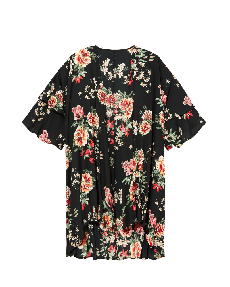 Front of plus size Taylor Ruffle-Sleeve Kimono by Meri Skye | Dia&Co | dia_product_style_image_id:139606